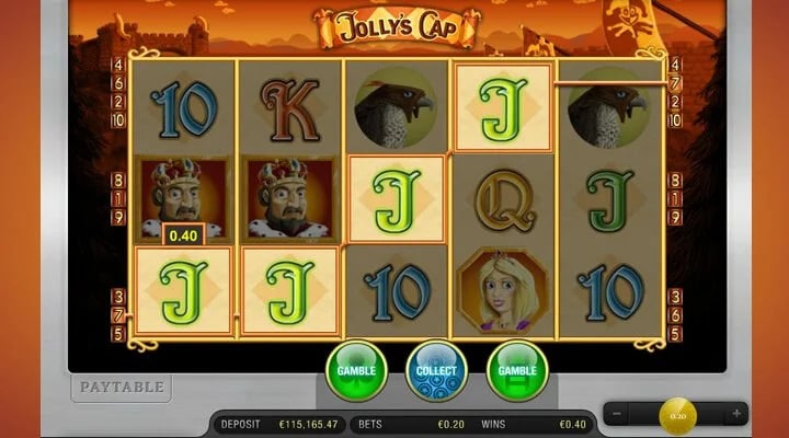 Jollys Cap Slot Spieloberfl&auml;che